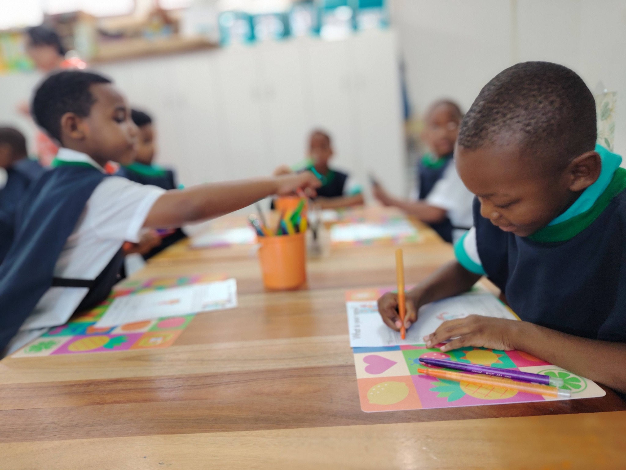 Grade 1’s first art lesson